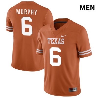 Texas Longhorns Men's #6 Maalik Murphy Authentic Orange NIL 2022 College Football Jersey EBU47P7O